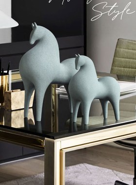 外贸高级唐马造型摆件 r家居饰品客厅办公室玄关酒柜装饰轻奢高档