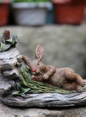 花园杂货 庭院 小摆件 创v意 园艺装饰品摆件树脂工艺品户外摆件