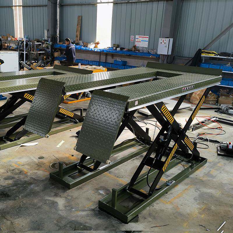 四轮摩托车升降平台货物起重装卸升降机剪刀式举升机 - 图0