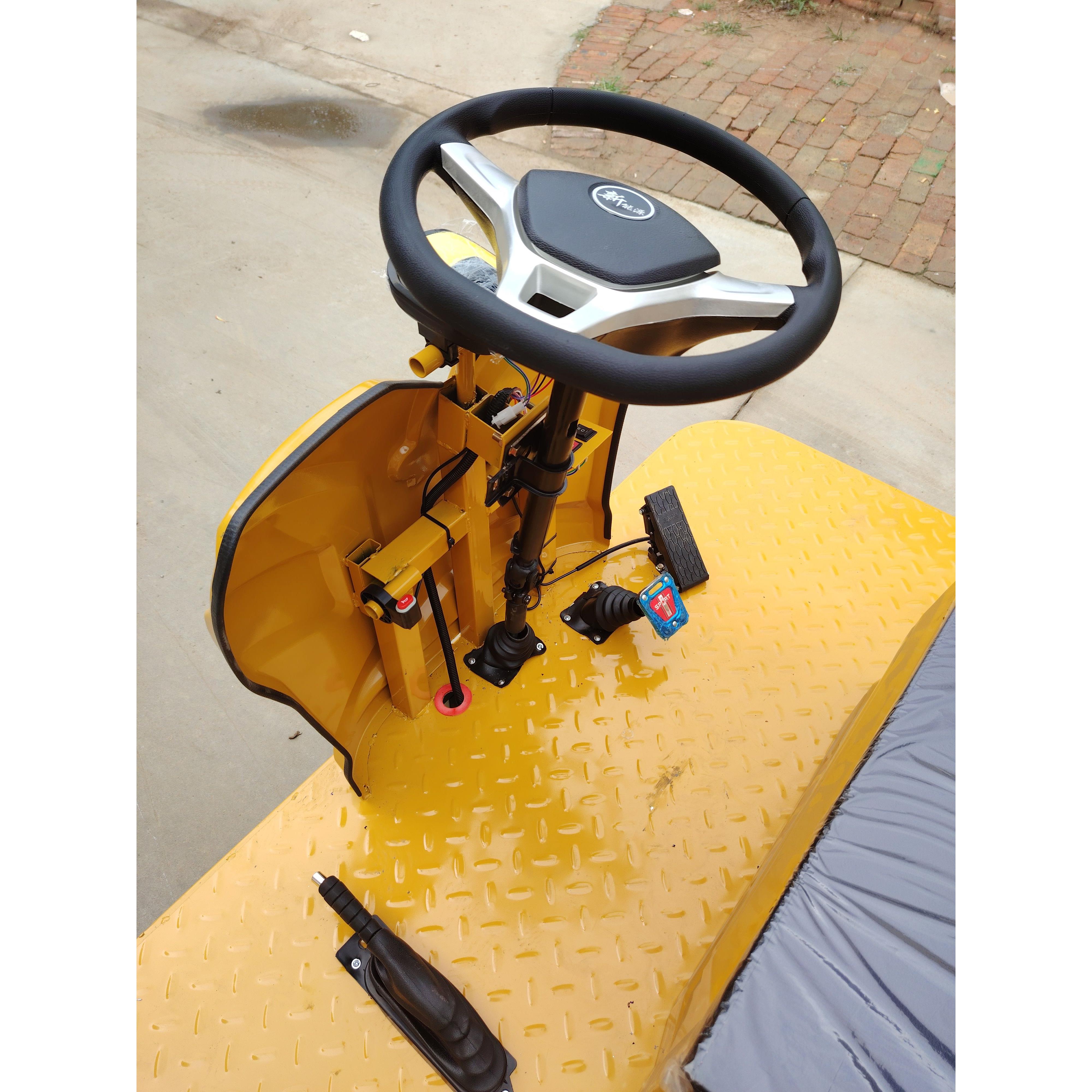 Steering wheel electric four-wheel vehicle flatbed truck transport truck warehouse transport vehicle stall food truck modified for agricultural use