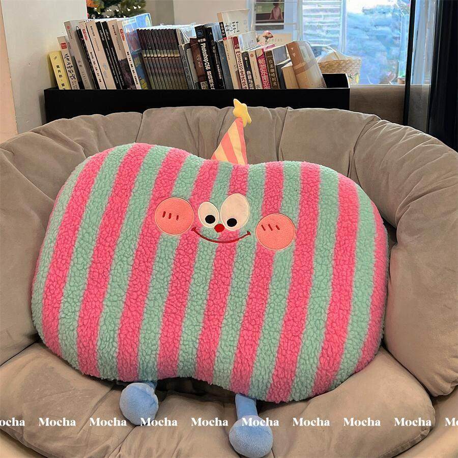 网红多巴胺羊羔绒毛肚枕头办公室靠垫可爱护颈助眠学生宿舍午睡枕,淘宝优惠券,粉丝福利购,淘宝优惠卷