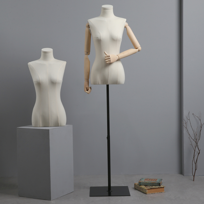 韩版模特道具女橱窗展示架带锁骨带头半身女装全T身服装高档模特 - 图0