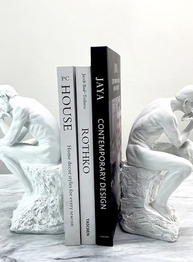 现代轻奢抽象人物雕塑几何摆件售楼处样板间书房卡通艺术头像摆设