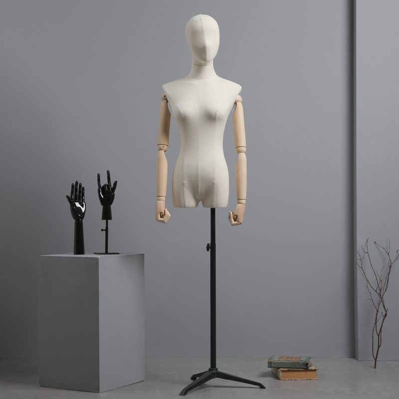 韩版模特道具女橱窗展示架带锁骨带头半身女装全T身服装高档模特 - 图3