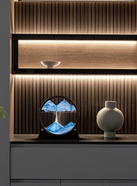 3立体流沙画摆件大号创意沙漏装饰画解压客厅玄关家居室内装饰画