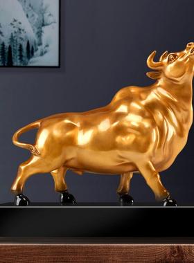 黄铜牛摆件办公室摆设装饰牛气冲天客厅摆件礼品定制生肖牛抬头牛