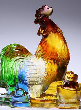 琉璃12生肖全套工艺品家居高档水晶摆件属鸡虎龙蛇马羊猪生日礼物