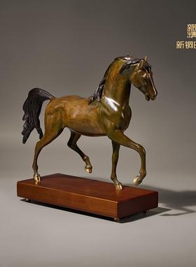 新铜时代《马到成功》全铜家居客厅装饰工艺品礼品动物新中式摆件