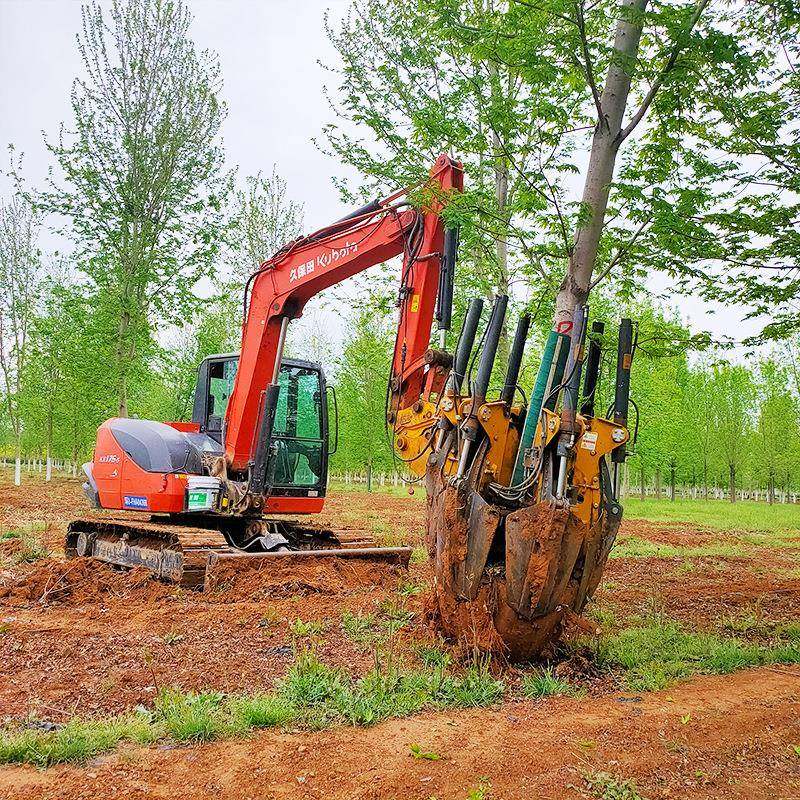 挖机带土球起树机六瓣铲式挖树机园林苗木移栽机起球机移树机,淘宝优惠券,粉丝福利购,淘宝优惠卷