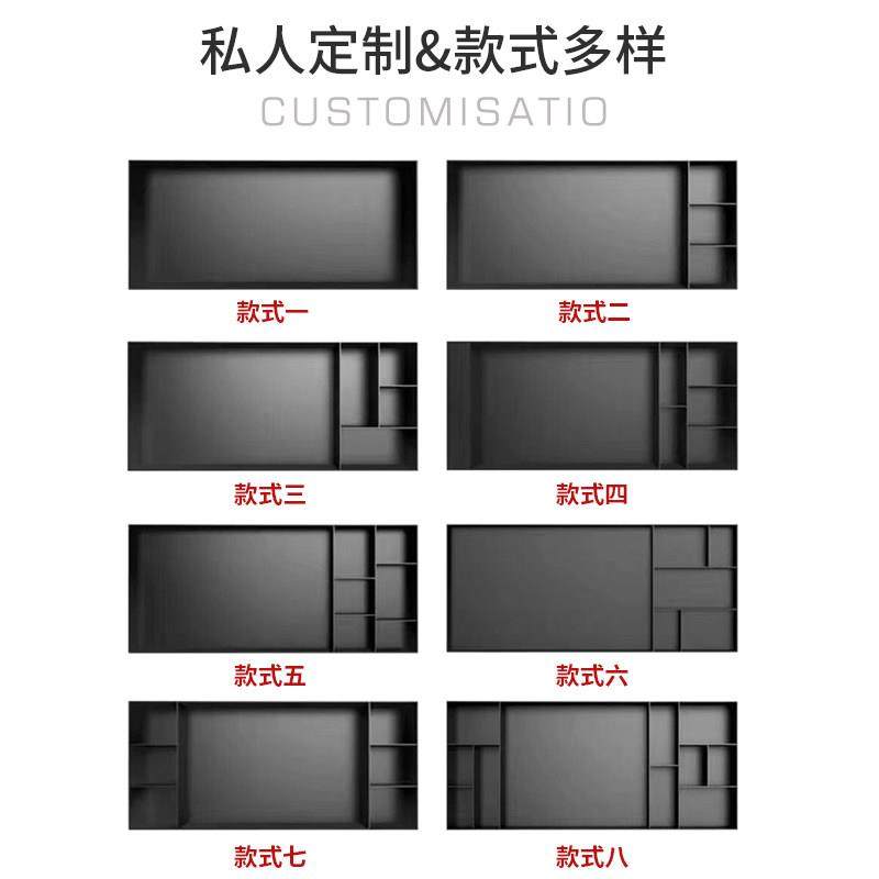 定制不锈钢电视壁龛嵌入式装饰柜铝板柜客厅背景墙钢板柜哑黑无缝,淘宝优惠券,粉丝福利购,淘宝优惠卷