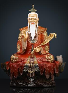 太上老君神像黄铜鎏金神像摆件老君爷铜像祖师爷道德天尊老子神像