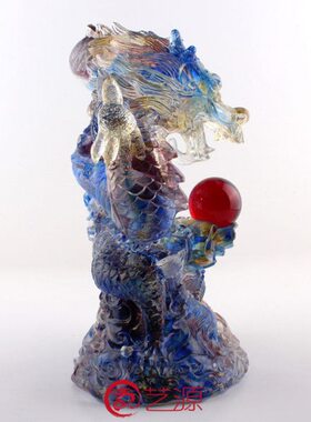 琉璃摆件中华龙创意家居饰品生日礼物商务礼品送客户礼物长辈祝寿