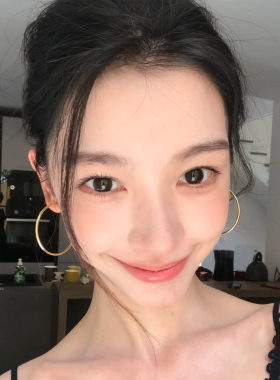 易梦玲同款素圈耳环女大圈圈方圆脸显脸小夸张耳饰2026新款高级感