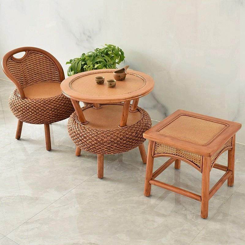 天然真藤条藤编家用喝茶凳子休闲卧室阳台藤椅茶桌椅组合小椅子,淘宝优惠券,粉丝福利购,淘宝优惠卷