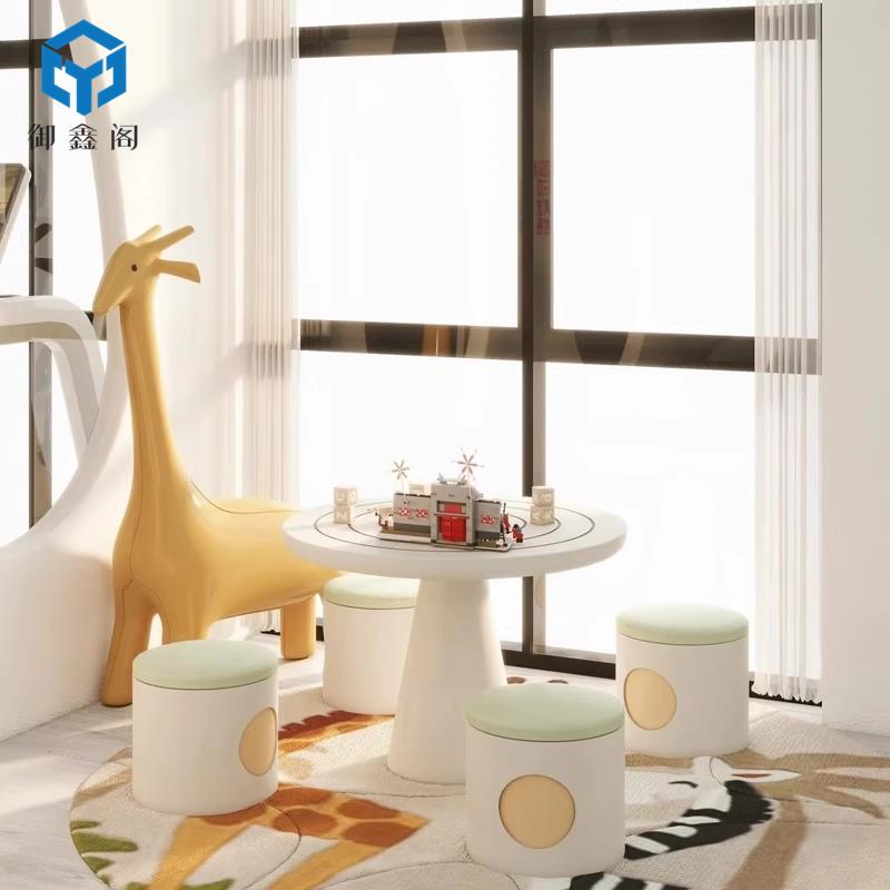 Sales office children's table and chair combination kindergarten learning handicraft table early education center entertainment area painting game table