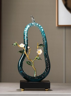 琉璃不规则创意客厅玄关柜电视餐边柜轻奢装饰摆件高W级感家居摆