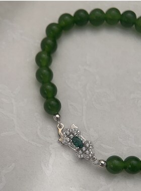 【绿玉髓项链】浮朵夏季新中式时髦复古显白串珠长款项链配饰