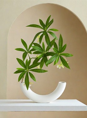 玄关软装饰品绿植花瓶摆件客厅插花E电视酒柜斗柜飘窗家居轻奢高