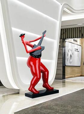 酒店大堂创意音乐吹拉弹跳人物雕塑抽象艺术摆件高级落地家居装饰
