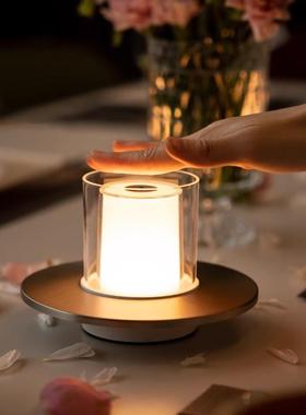 【节日装饰】桌面摆件氛围感台灯餐厅轻奢高级感民宿清吧烛光台灯