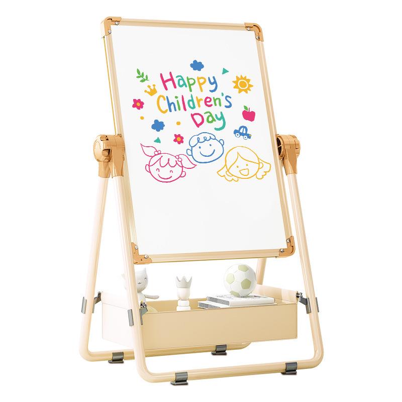 Japan imported children's drawing board household magnetic bracket type double-sided teaching blackboard baby graffiti whiteboard