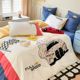 Boy cartoon pure cotton washing cotton four q-piece set children's racing full quilt cover sports style bed sheets for bed