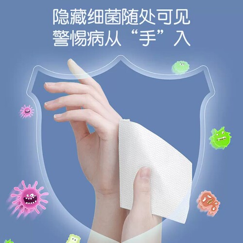 便携专用湿纸巾大包80抽含75度酒精消毒湿巾办公家用卫生杀菌抑菌 - 图1