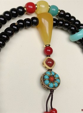 天然保真海柳手串手链手珠珠串情侣男女108颗佛珠项链7x8mm桶珠