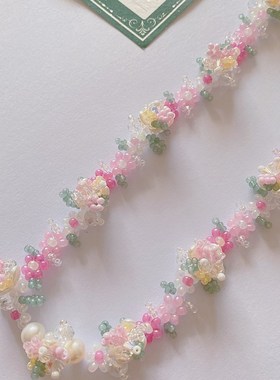 繁花似锦 秋冬新款小众小花手链温柔显白甜美项链锁骨链材料包