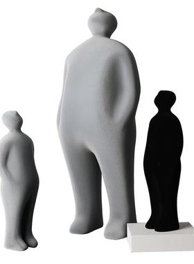 北欧现代简约轻奢人物摆件样板房客厅玄关电视柜艺术酒柜软装饰品