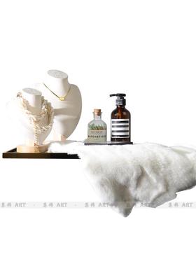 简约奢样板帽梳台套装饰摆设道现代轻房衣间妆衣柜托盘件套装具