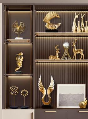 招财鹿摆件家居轻奢高档现代简约电视柜客厅酒柜软装饰品乔迁新居