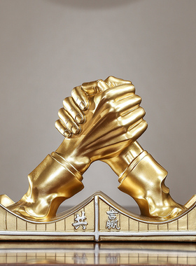 合作共赢c摆件送办公室领导酒柜桌面装饰品轻奢开业乔迁礼