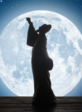 创意古代人物李白雕像公u仔中式客厅柜书房家居装饰品工艺摆件