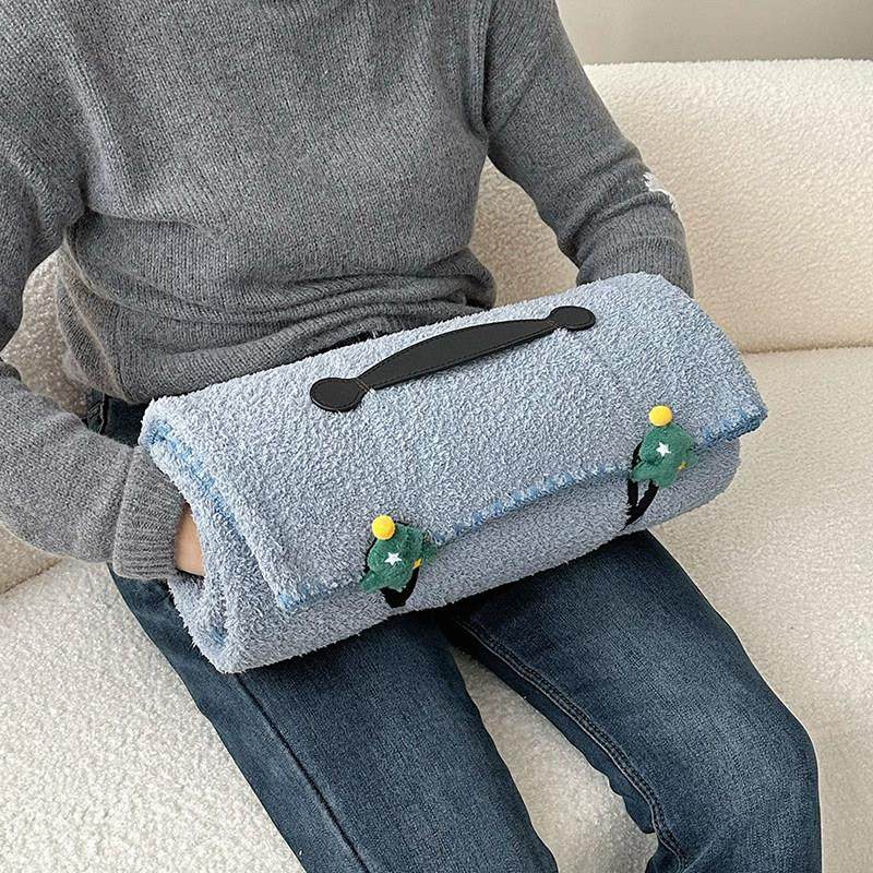 手提小毛毯午睡办公室午休珊瑚绒毯空调毯沙发毯宿舍盖腿披肩毯子,淘宝优惠券,粉丝福利购,淘宝优惠卷