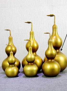 铜葫芦摆件纯铜开盖空心工艺品挂件八卦图中式创意办公室摆设桌面