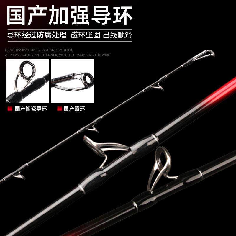 近海船钓组合手柄碳素慢摇铁板竿富士配件实心船钓竿铁板杆海钓竿,淘宝优惠券,粉丝福利购,淘宝优惠卷