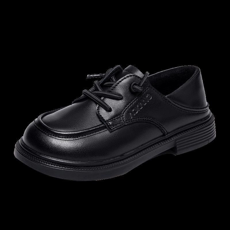 女童小皮鞋加绒2024秋冬儿童单鞋秋季软底二棉鞋黑色表演鞋男童鞋,淘宝优惠券,粉丝福利购,淘宝优惠卷