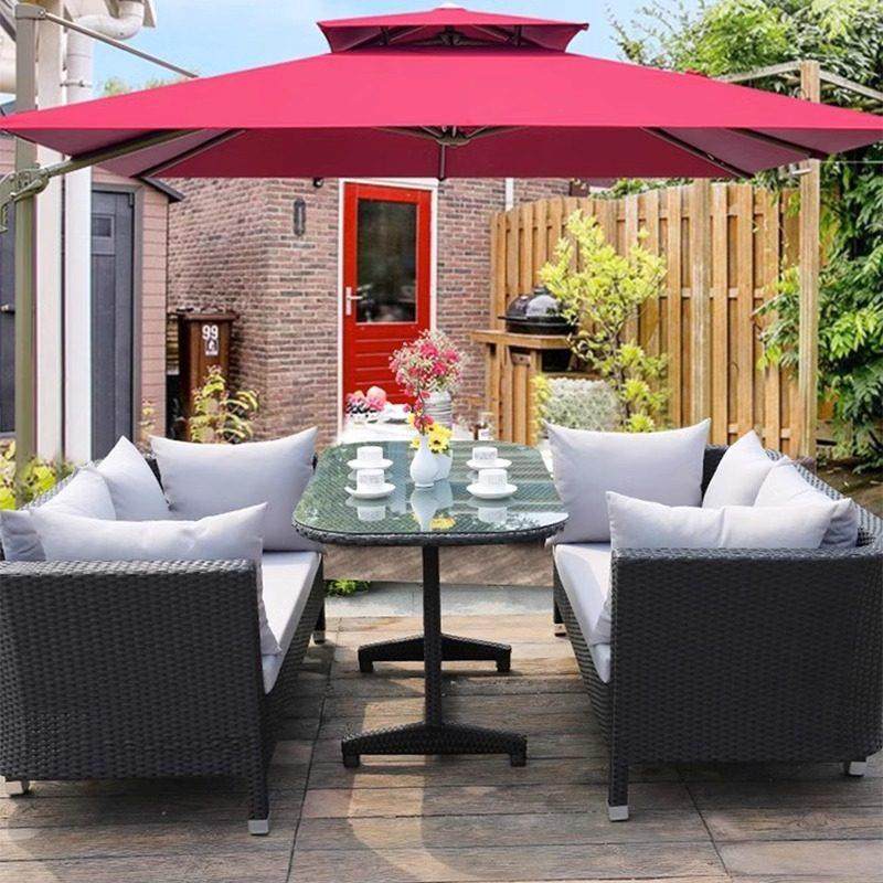 户外藤编沙发庭院阳台防水防晒桌椅花园露台双人沙发休闲露天藤椅,淘宝优惠券,粉丝福利购,淘宝优惠卷