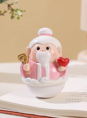 吉祥稳定杯子小饰品，国家潮流，老Q版手工桌面饰品，可爱的仙女