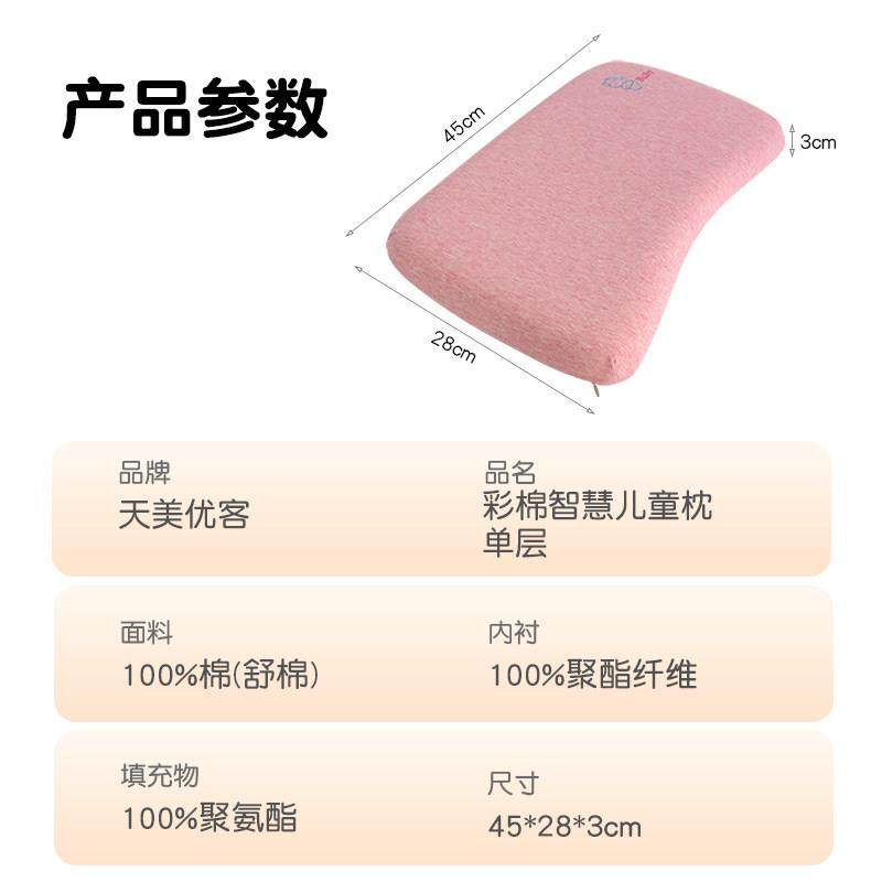 天美优客儿童记忆棉枕头3-6岁以上四季通用学生枕芯护颈助睡眠A类,淘宝优惠券,粉丝福利购,淘宝优惠卷