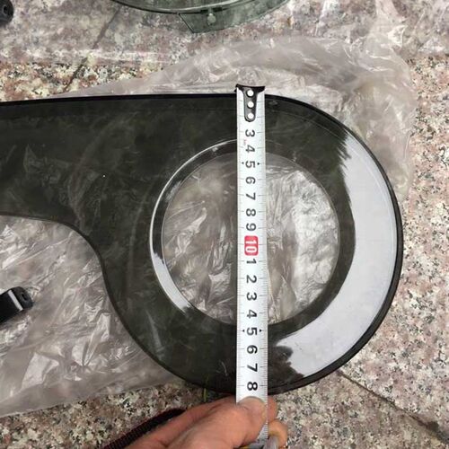 小轮自行车透明半j链罩 牙盘护链盘 塑料亚克力透明材料 大小两款 - 图1