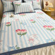 Summer ice silk cool mat three-piece set washable rattan straw mat E cool bed sheet mattress mattress dormitory air conditioning soft