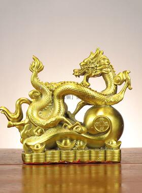 全黄铜龙马精神摆件客厅办公室桌面家居装饰摆件蒸蒸日上开业送礼