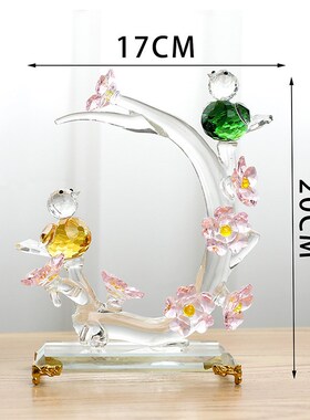 新中式几何 比翼鸟 工艺品摆件酒店样板间客厅电视酒柜软装饰品