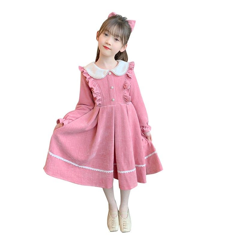 女童连衣裙2024新款秋冬装洋气小女孩公主裙加绒儿童装冬季冬裙子,淘宝优惠券,粉丝福利购,淘宝优惠卷