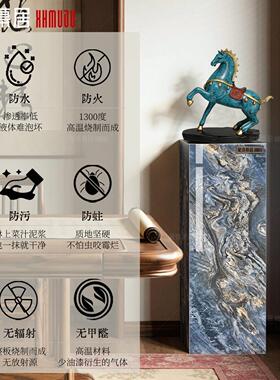 Z3东方美学摆件底座丨高档奢石客厅玄关落地式大理石花台岩板立柱