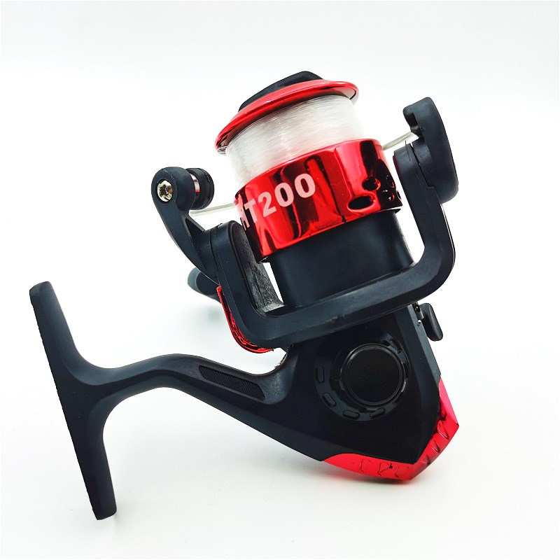 迷你轮3轴纺车式渔轮 电镀带线B海竿钓鱼竿路亚竿手轮鱼线轮纺车 - 图1