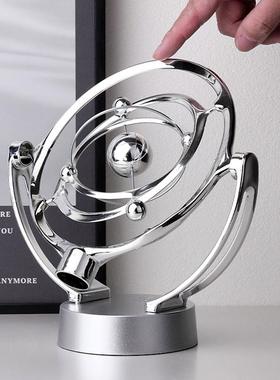 ins风高级感办公室桌面永动仪 创意银河星系抽象装饰品拍照道具