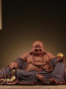 莫秀源弥勒佛像家庭吉祥摆件大笑佛大肚佛高端公司开幕礼